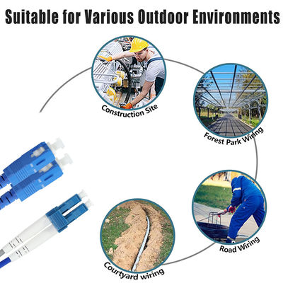 SC to LC Fiber Optic Patch Cable - Duplex Jumper Cord for Singlemode or Multimode Applications in Data Center and FTTx