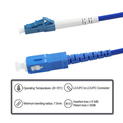 SC to LC Fiber Optic Patch Cable - Singlemode or Multimode Jumper Cord for FTTH, Data Centers, ODF, Telecom Applications