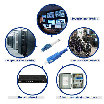 SC to LC Fiber Optic Patch Cable - Singlemode or Multimode Jumper Cord for FTTH, Data Centers, ODF, Telecom Applications