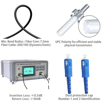 SC to SC Fiber Optic Patch Cable - Singlemode or Multimode Jumper for ODF, FTTH, Data Center, Telecom, LAN Applications