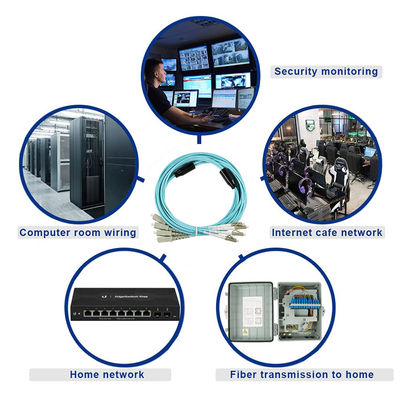 LC APC Fiber Optic Patch Cable- Blue Jacket, Angled Physical Contact Connector, Singlemode Jumper for FTTH, ODF, Telecom Use