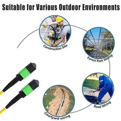 LC APC Fiber Optic Patch Cord Singlemode OS2 Green Jacket