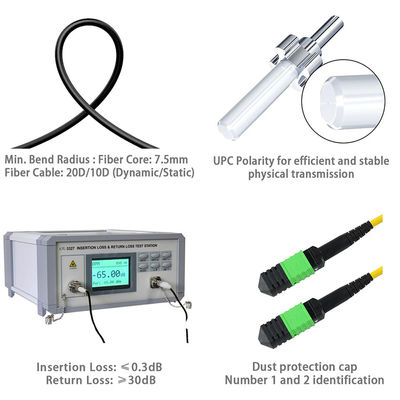 This LC APC Fiber Optic Patch Cord is designed for high-precision optical networks requiring superior signal performance. Featuring an Angled Physical Contact (APC) polish and LC small-form connectors