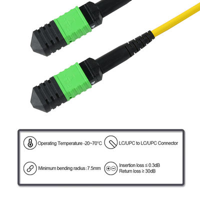 This LC APC Fiber Optic Patch Cord is designed for high-precision optical networks requiring superior signal performance. Featuring an Angled Physical Contact (APC) polish and LC small-form connectors