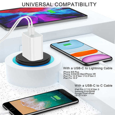 US 2-Pin 18W Dual USB Wall Charger – Type-C & USB-A Fast Charging Power Adapter for Smartphone, Tablet, Camera