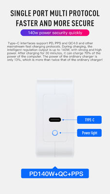 EU 2-Pin 140W USB-C High Power Wall Charger – Type-C Fast Charging Adapter for Laptop, Tablet, Steam Deck, MacBook, Travel Use