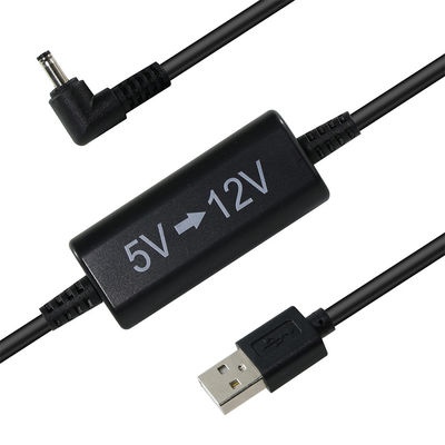 USB to 12V Step-Up Power Cable with Right-Angle DC Plug