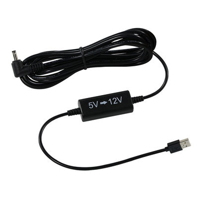 USB to 12V Step-Up Power Cable with Right-Angle DC Plug