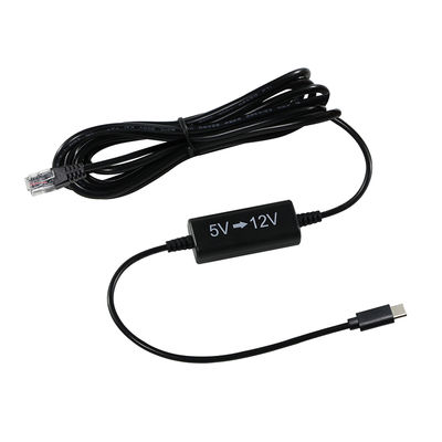 USB-C to RJ45 Power Injector Cable -5V to 12V Step-Up Ethernet Adapter for IP Camera, Access Point, IoT Device