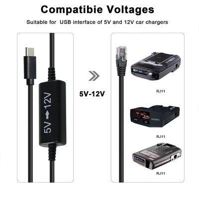USB-C to RJ45 Power Injector Cable -5V to 12V Step-Up Ethernet Adapter for IP Camera, Access Point, IoT Device