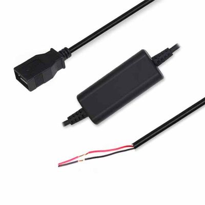 USB Female or Micro USB (Right-Angle) to Alligator Clip / Tinned Wire /Terminal Step-Up Cable 5V to 9V/12V Power Booster for DIY