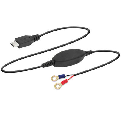 Micro USB (Right-Angle/st) to Terminal/Half-Stripped Wire Step-Down Cable with Inline Fuse- 5V to 3.3/3.7V for DIY and IoT Use