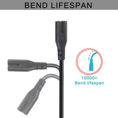 NEMA 1-15P to IEC C7 Power Cord 125V 7A-10A for Laptop DVD Player