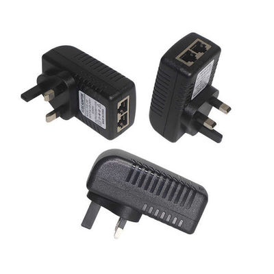 UK Plug PoE Injector Adapter -48V Active Power Over Ethernet Supply for IP Camera, Wireless AP, VoIP Phone