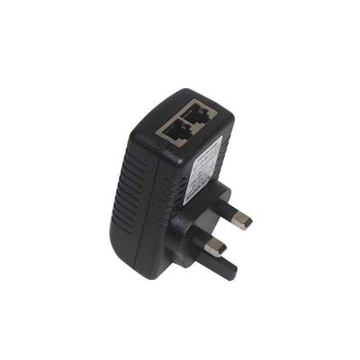 UK Plug PoE Injector Adapter -48V Active Power Over Ethernet Supply for IP Camera, Wireless AP, VoIP Phone