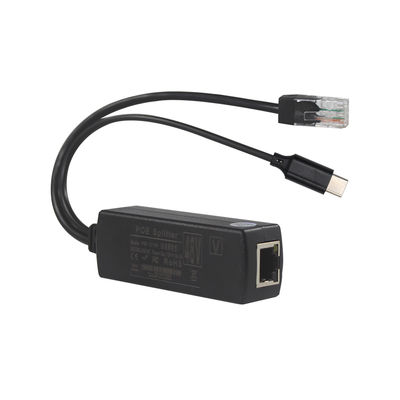 PoE Splitter with USB-C Output- 48V to 5V/9V/12V Power Over Ethernet Converter for Tablet, Phone, Raspberry Pi, USB-C Devices