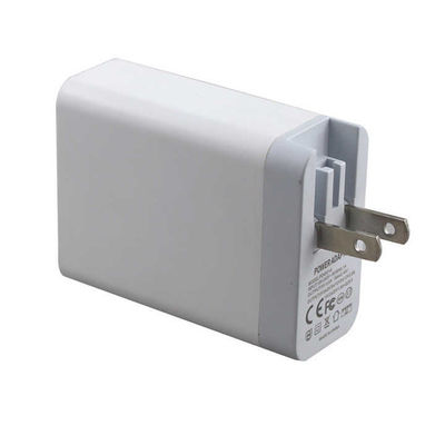 45W US Plug Dual Port Wall Charger with USB-C and USB-A