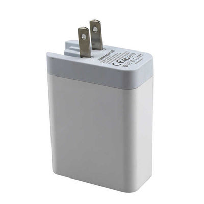 45W US Plug Dual Port Wall Charger with USB-C and USB-A