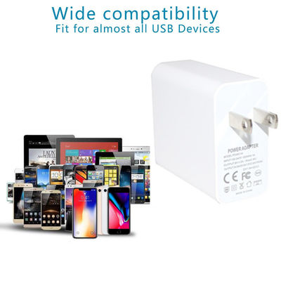 US Plug 2-Port Wall Charger – 45W Fast Charging Adapter with USB-C and USB-A Output for Phone, Tablet, Laptop, Home & Travel Use