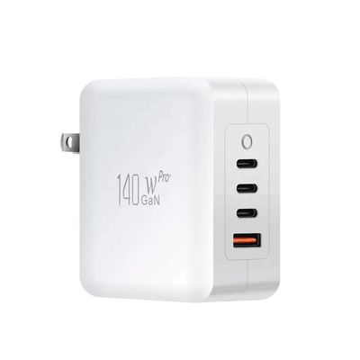 140W GaN PD Charger with 3 USB-C and 1 USB-A Port EU AU Plug