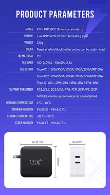 140W US 2-Pin USB-C GaN Charger for Laptop and Mobile