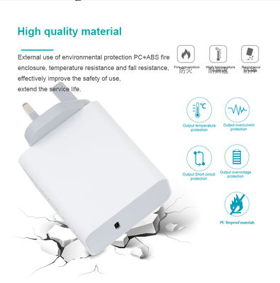 UK 2-Pin USB-C Wall Charger, 60W High-Speed Output Power Adapter for Laptop/Tablet/Phone