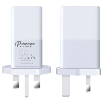 UK 2-Pin 65W GaN Charger with USB-C and USB-A Ports