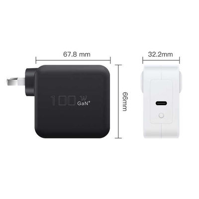 100W USB-C GaN Charger with AU 2-Pin Plug for Laptops
