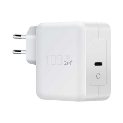EU 2-Pin USB-C Wall Charger, 100W High-Speed Type-C Power Adapter for Laptop, Tablet, and Mobile Devices