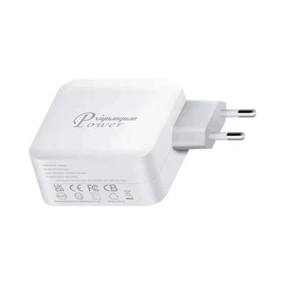 EU 2-Pin USB-C Wall Charger, 140W High-Speed Type-C Power Adapter for High-Power Laptop, Tablet, and Mobile Devices

