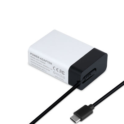 60W USB-C Power Adapter with Fixed Cable, High-Speed Type-C Wall Charger for Laptop, Tablet, and Smartphone