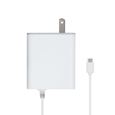 60W USB-C US Wall Charger with Fixed Cable, High-Speed Type-C Power Adapter for Smartphones, Tablets, and Laptops