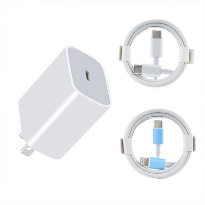 20W USB-C and USB-A US Wall Charger with Cable, Fast Charging Power Adapter for Smartphones and Tablets