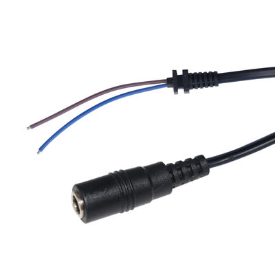 12V DC Female Barrel Connector to Tinned Wire Pigtail Cable 5.5mm x 2.1mm