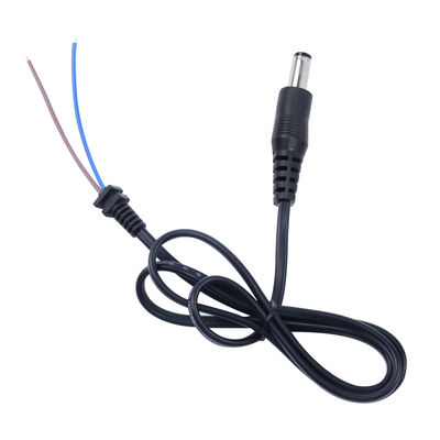 DC Male Power Plug to Tinned Stripped Wire Pigtail Cable -2.1mm x 5.5mm Connector for 12V Power Supply, CCTV, LED Strip, DIY