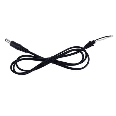 DC Male Power Plug to Tinned Stripped Wire Pigtail Cable -2.1mm x 5.5mm Connector for 12V Power Supply, CCTV, LED Strip, DIY