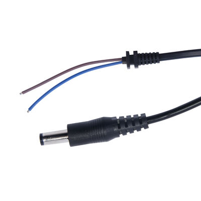 DC Male Power Plug to Tinned Stripped Wire Pigtail Cable -2.1mm x 5.5mm Connector for 12V Power Supply, CCTV, LED Strip, DIY