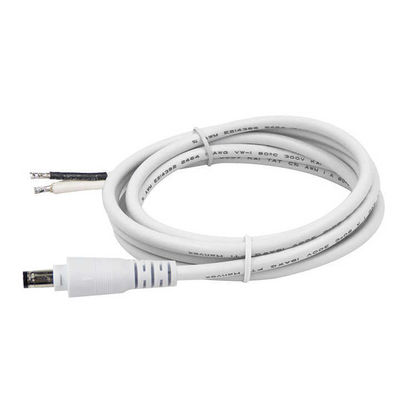 DC Male Plug / Female Jack to Tinned Bare Wire Termination -5.2mm x 2.1mm Power Connector Cable for CCTV, LED, DIY Applications