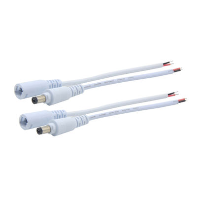 5.5x2.1mm DC Male Female Plug with Tinned Wire for CCTV LED Power