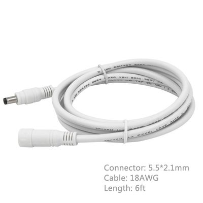 DC Male to Female Power Extension Cable with Inline 303 Rocker Switch- 5.5mm x 2.1mm for LED Strip, CCTV, DIY Electronics