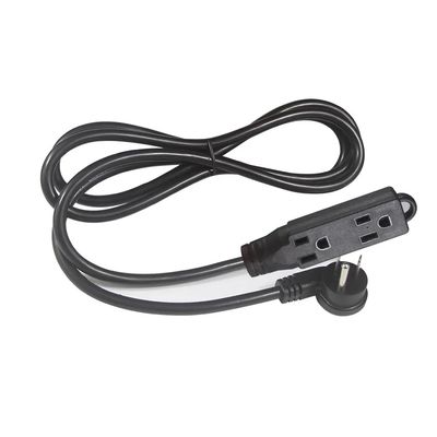 NEMA 5-15P to Single Receptacle Power Extension Cord - 3 Prong AC Plug to 1 Outlet Cable for Home, Office, Workshop, 125V 13A