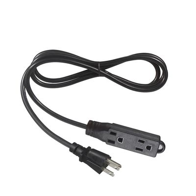 NEMA 5-15P to Single Receptacle Power Extension Cord - 3 Prong AC Plug to 1 Outlet Cable for Home, Office, Workshop, 125V 13A