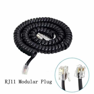 Coiled Handset Cord-RJ9/RJ10 to RJ9 Extension Cable for Landline Phone Desk Phone and Office PBX System