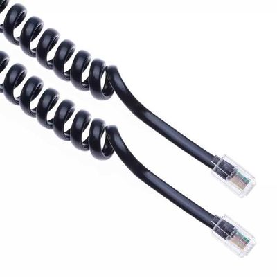 Coiled Handset Cord-RJ9/RJ10 to RJ9 Extension Cable for Landline Phone Desk Phone and Office PBX System