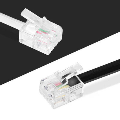 RJ11 to RJ11 Extension Cable - 4-Wire Flat Phone Line for Home/Office, DSL Modem, Security Systems & Cordless Phones