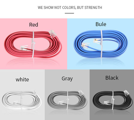 Heavy Duty RJ11 Extension Cable - 6P4C Modular Phone Cord with Gold-Plated Connectors for Clear Signal, 15ft/25ft/50ft