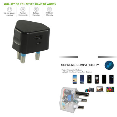 South Africa SA Plug to USB-C Charger Cable – AC Power Adapter Cord for Mobile Phone, Tablet, USB-C Devices