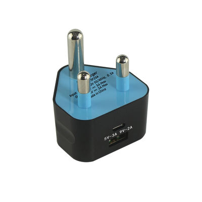 South Africa SA Plug USB Charger with USB-C and USB-A Ports – 5V 3.4A Dual Output Wall Adapter for Mobile Phones, Tablets, USB Devices