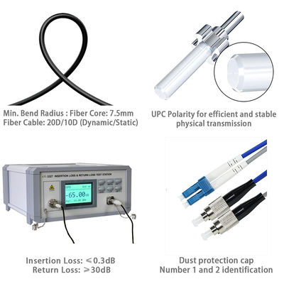 LC to ST Duplex Multimode Fiber Patch Cable 50/125μm Jumper Cord for Data Center and Optical Networking