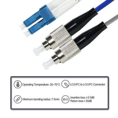 LC to ST Duplex Multimode Fiber Patch Cable 50/125μm Jumper Cord for Data Center and Optical Networking